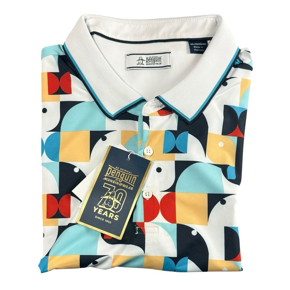 ORIGINAL PENGUIN XXL OGKMF001SU Golf Polo Shirt 70th Anniversary Stretch NWT - Picture 13 of 13